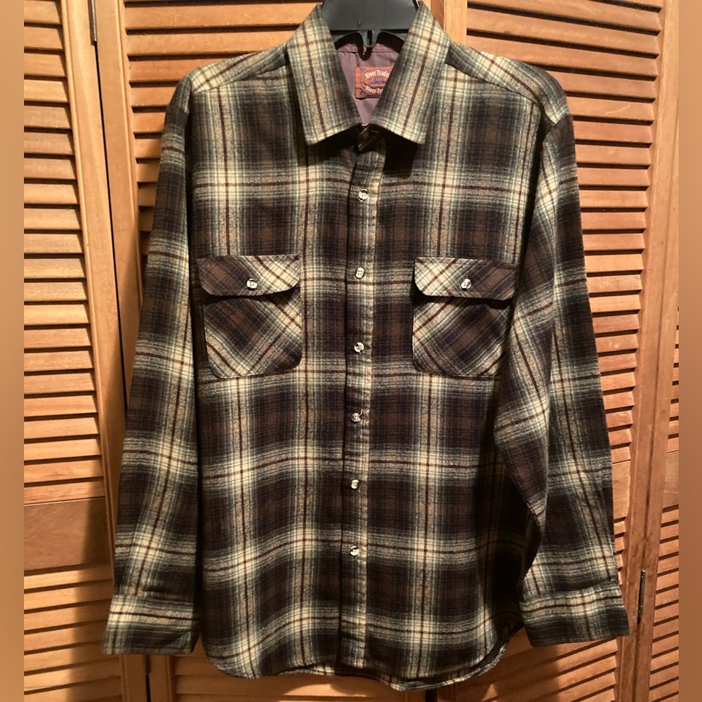 Vintage River Trader Brown Plaid Shirt